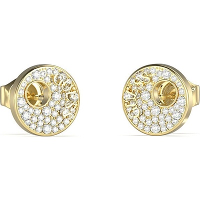 Guess pozlátené náušnice so zirkónmi Blooming Summer JUBE05225JWYGT/U
