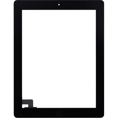 Dotykové sklo (digitizér) iPad 2 s předinstalovaným Home tlačítkem – Aftermarket Plus – černé IPD1438
