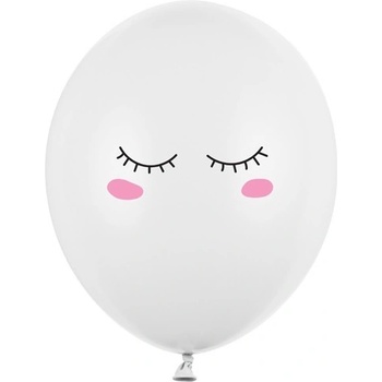 Party Deco Латексови Балони Пастел, Миглички, Чисто Бели 30см