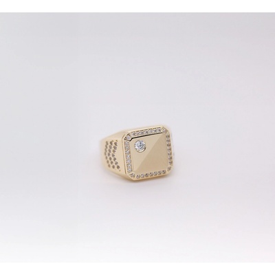 Lillian Vassago Exkluzivní zlatý prsten zdobený zirkony LLV01 GR002