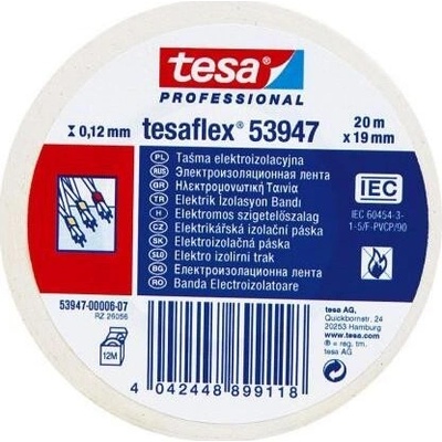 Tesa tape Tesa 53988 Elektroizolačná páska, PVC biela 20m/19mm