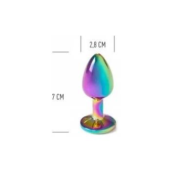 Secret Play Metal Plug Rainbow Small 7cm - Compact Aluminum Jewel Base
