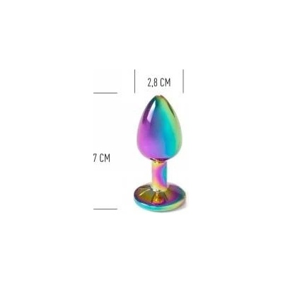 Secret Play Metal Plug Rainbow Small 7cm - Compact Aluminum Jewel Base
