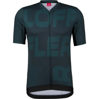 Löffler Мъжка фланелка с къс ръкав за колоездене Löffler Bike Jersey Full-Zip Signature Mid Cycling jersey - Forest - размер 60 (EU) (056-3498-0418)