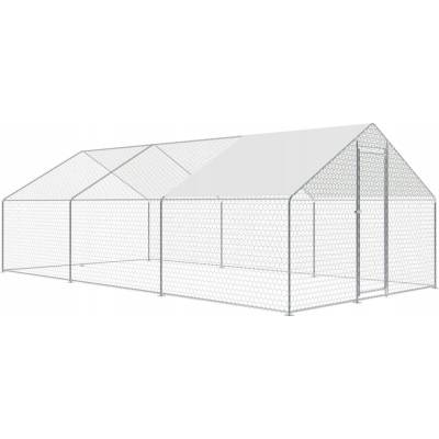Strend Pro Venkovní výběh pro drůbež voliéra klec se střechou 3 x 6 x 2 m