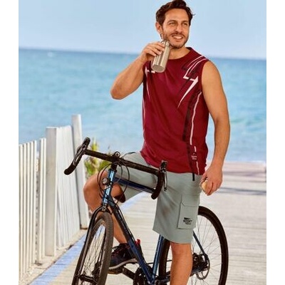 Atlas For Men Kapsáčové bermudy z mikrovlákna Relax Sivá
