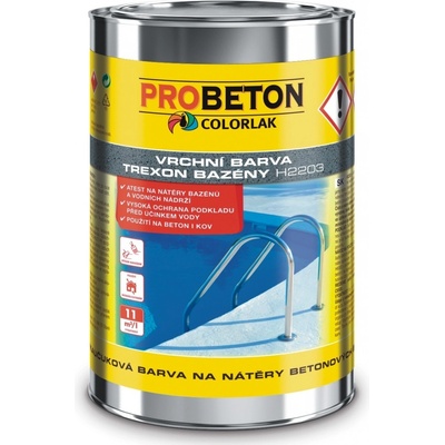 COLORLAK Trexon Bazény H-2203 - kvalitný náter betónových bazénov alebo žúmp - modrá - 3,5 L