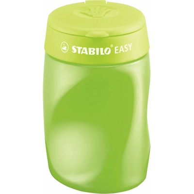 Strúhadlo plastové na 2 ceruzky Easysharp so zásobníkom pre pravákov zelené Stabilo