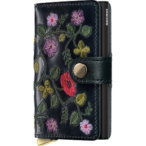 Secrid Miniwallet Premium Stitch Floral Black (SECRID-MPSTF)
