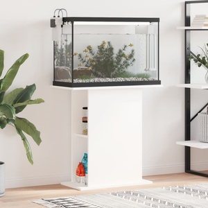 vidaXL Стойка за аквариум, бяла, 75x36x72, 5 см, инженерно дърво (833647)