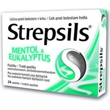 Strepsils Mentol a Eukalyptus pas.ord.24