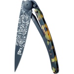 DEEJO 1gc100 tattoo black turtle / Ултралеко джобно ножче със синтетична дръжка от черупка на костенурка (1gc100)