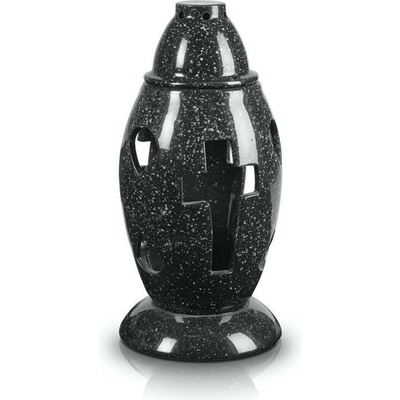 Hřbitovní lucerna Polnix keramická černá 28 cm mrazuvzdorná
