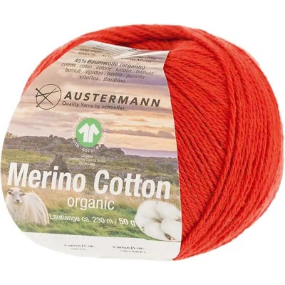 Austermann Merino Cotton 26 Jasně červená