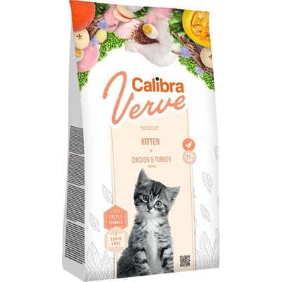 Calibra Verve Grain Free Kitten kuřecí & krůtí 2 x 3,5 kg