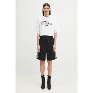 Fiorucci Памучна тениска Curly Lollipop Logo Cropped Padded (U02SPTSH106CJ01WH01)