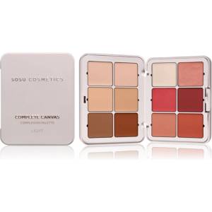 SOSU Cosmetics Complete Canvas Complexion Palette мултифункционална палитра за лице цвят Light 26.4 гр