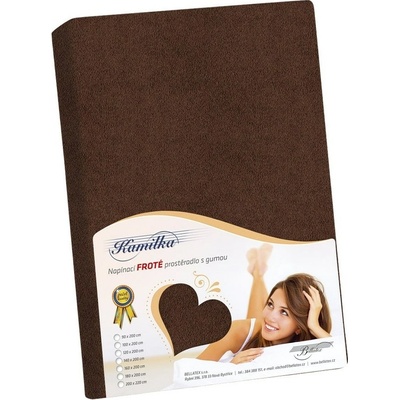 Bellatex froté prostěradlo Kamilka tmavě hnědé 120x200