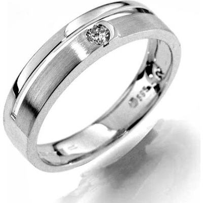 Gems elegantní zásnubní prsten s diamantem Gabriela bílé zlato 386-1183