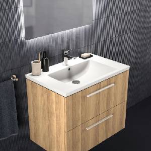 Ideal Standard i. life B висящ долен шкаф, естествен дъб, 2 чекмеджета, 80 см (T5272NX)