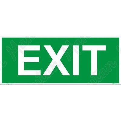Manutan Úniková fotoluminiscenční bezpečnostní tabulka 300 x 120 x 1.1 mm - EXIT, plast
