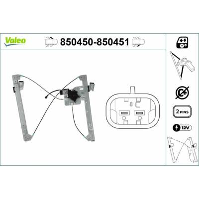 Mechanizmus zdvíhania okna VALEO 850450