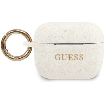 GUESS Защитен калъф Guess Silicone Glitter за Apple Airpods Pro, бял (GUACAPSILGLWH)