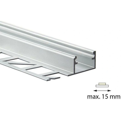 ML-761.333.05.1 Hliníkový profil pro obklady a dlažbu DH 37x11 mm včetně mléčného difuzoru 1 m