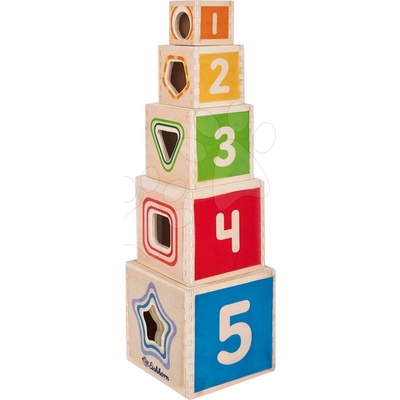 Eichhorn skladacia veža Color Stacking Tower 5 farebných kociek a 5 tvarov
