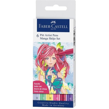 Faber-Castell Маркер Pitt Manga Shojo, 6 броя (1010160079)