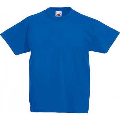 Fruit Of The Loom základní bavlněné tričko Valueweight modrá královská melír