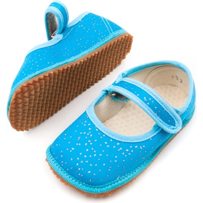 Beda širšie W balerínky TURQUOISE SHINE