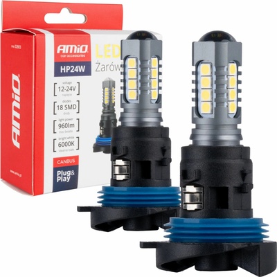LED CANBUS 3030 18SMD HP24W White 12V/24V AMiO 02803 – Sleviste.cz