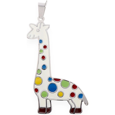 MPM Dámský přívěsek z chirurgické oceli nerezový přívěsek Žirafa 6679 vícebarevný SPD.6679