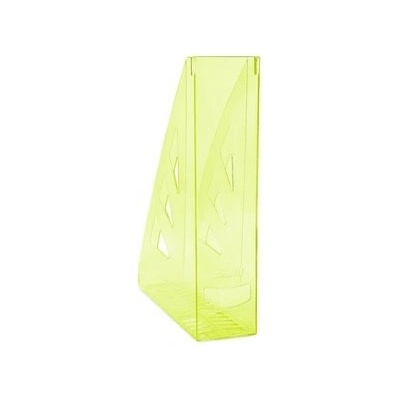 Stojan na časopisy Office Products A4/70 mm, transparentní žlutý