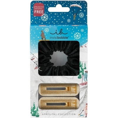 Sada ozdobné spirálové gumičky a ozdobných sponek Invisibobble Aprés-Ski Date Night