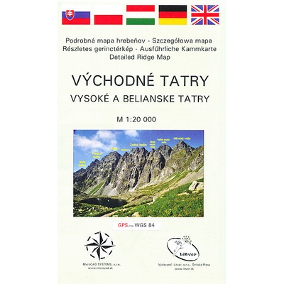 Východné Tatry - Vysoké a Belianske Tatry mapa autorov