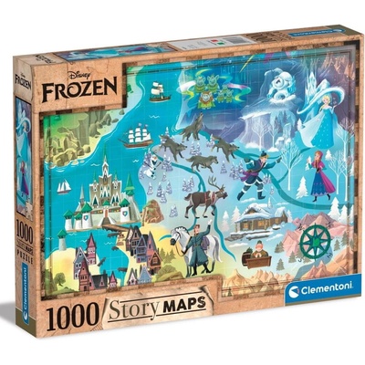 Clementoni Compact Disney Maps Frozen 39784 1000 dielov