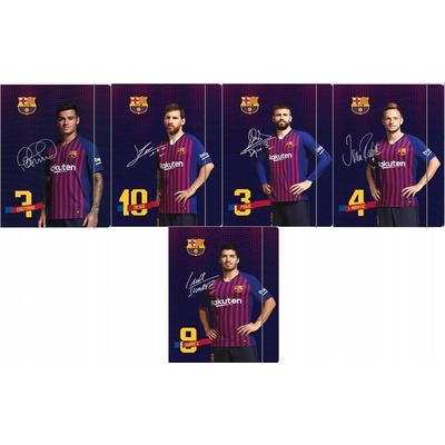 Odkladacia mapa s 3 chlopňami a gumičkou, A4, FC BARCELONA, mix motívov, 108019001
