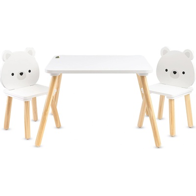 Moni Toys Дървена маса с 2 стола White Bears (112294)