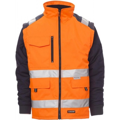 Payper HIWAY reflexná bunda Orange fluo Navy blue
