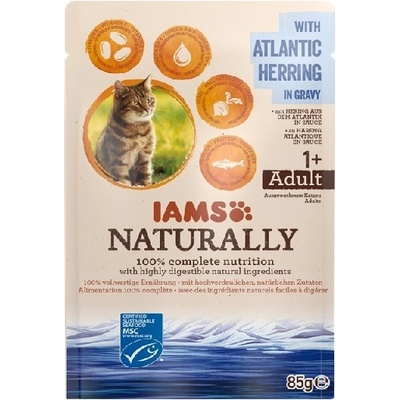 Iams Cat Naturally with Atlantic Herring in Gravy 85 g