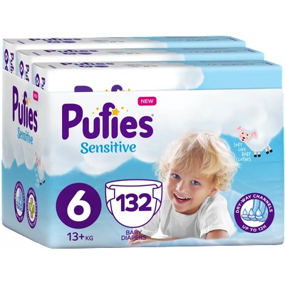 pufies Бебешки пелени Pufies Sensitive 6, 132 броя (3800024035692)