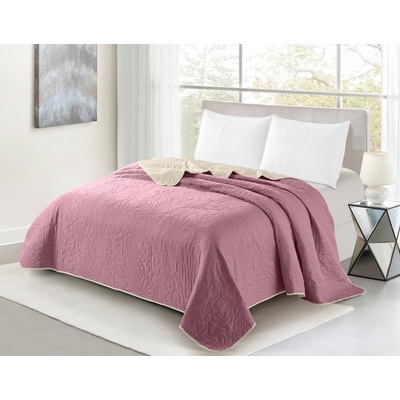 Двулицево шалте за спалня ФЛОРЕНА 200/220 см пепел от рози и екрю