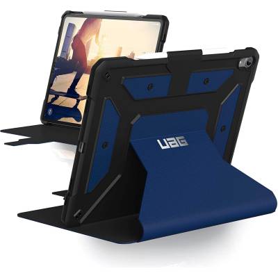 Urban Armor Gear Gear Metropolis Folio Case - удароустойчив хибриден кейс от най-висок клас за iPad Pro 12.9 (2018) (тъмносин)