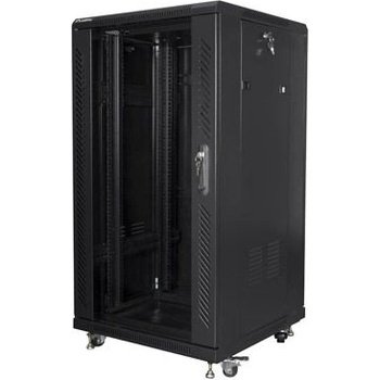 Lanberg Комуникационен шкаф Lanberg rack cabinet 19" free-standing 22U/600x600 (flat pack) black (FF01-6622-12B)
