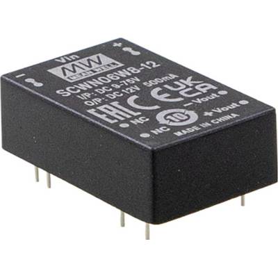 MEAN WELL DCWN06W8-12 DC / DC menič napätia 24 V -12 V -0.250 A 6 W
