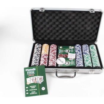 Malette de poker noire avec 300 jetons