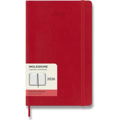 Moleskine A5 denní 2026 červený
