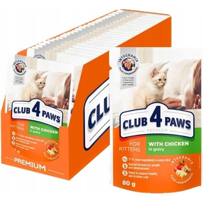 Club 4 Paws Premium pre mačiatka s kuracim mäsom 1,92 kg